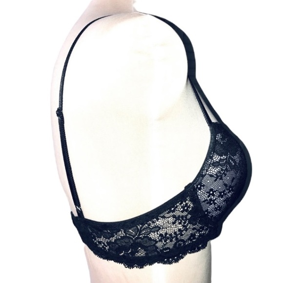 VICTORIAS SECRET Dream Angels lace lined Demi Bra black 34C - Picture 2 of 9